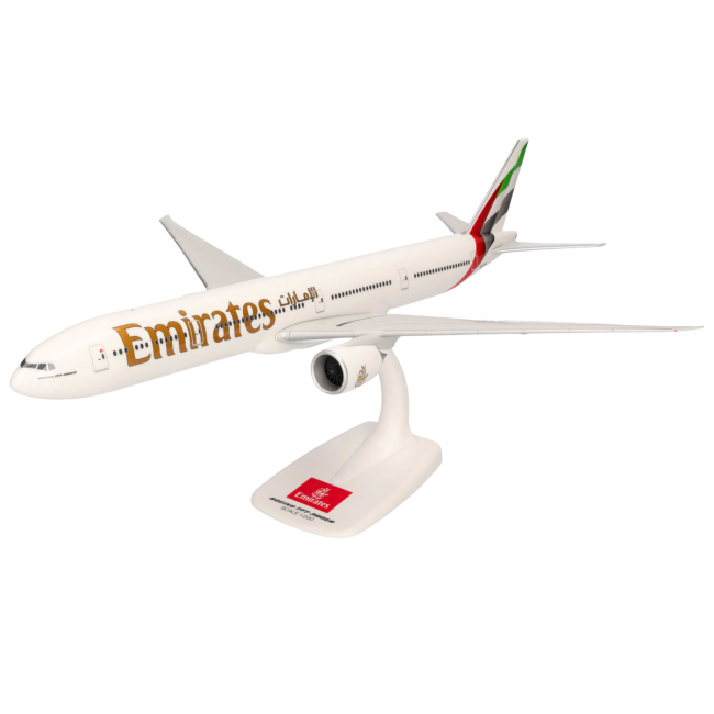 Herpa Snap-Fit Flugzeugmodell Emirates Boeing 777-300ER